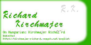 richard kirchmajer business card